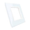 Pojedyncza ramka szklana w kolorze Białym (GPF-1-61) LIVOLO